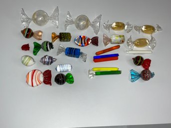 Group Of Art Glass Candy Candies Murano