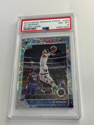 Ja Morant 2019-20 NBA Hoops Premium Stock Silver Laser Rookie Graded PSA 8