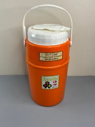 NOS Vintage Orange Water Jug 1.8 Liter Thermos