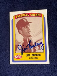 Jim Lonborg Autographed Baseball Card