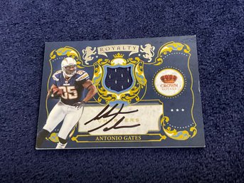 Antonio Gates 2010 Crown Royale Royalty Autographed Jersey Card /20