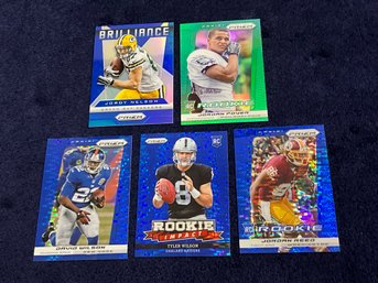 2013 Prizm Football Blue And Green Parallel Lot With RCs And Insert