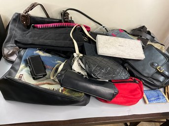 Group Of Used Handbags, Purses, Wallets And More