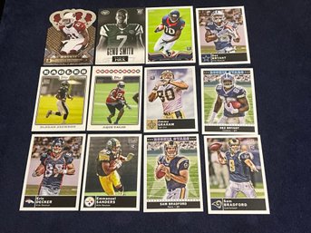 Football Rookie Card Lot With Hopkins, Bryant, Smith, Graham, Jackson, Talib, Peterson, Bradford And More