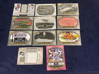 Upper Deck A Piece Of History Insert Lot With #d Cards