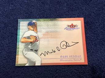 Mark Redman 2000 Fleer Autographics Autographed Baseball Card