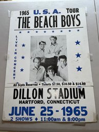 The Beach Boys 1965 Dillon Stadium Hartford CT Concert Poster