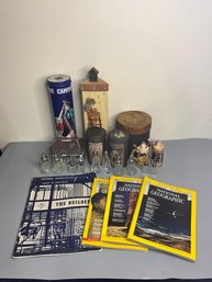 Tins, Salt & Pepper Shakers, Nat Geo Magazines And More