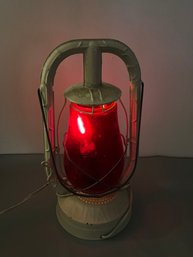 Vintage Lantern Converted Into A Lamp