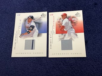 Jim Edmonds And Darin Erstad 2001 SP Game Used Edition Jersey Cards