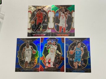 2022-23 Select Prizm Lot With Durant Tri-color, Simons White And Young, Williamson & Giddey Blue