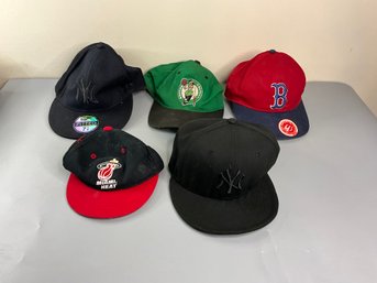 Group Of Used Sports Hats