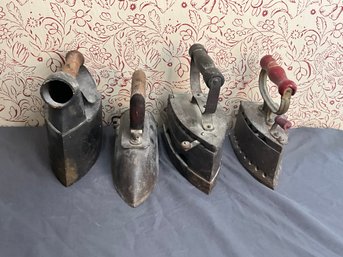 Group Of 4 Antique Irons