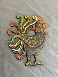 Vintage Wilton Cast Iron Rooster Chicken Trivet