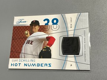 Curt Schilling 2004 Flair Hot Numbers Jersey Card /250