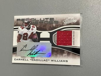 Cadillac Williams 2006 Absolute Heroes Autographed Jersey Card /100