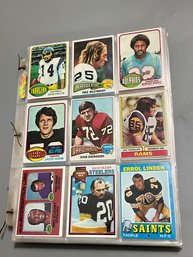 Small Binder Full Of Vintage Football Cards