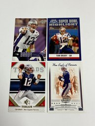 4 Tom Brady Football Cards