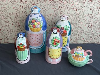 Group Of Horchow Canisters Made In Italy