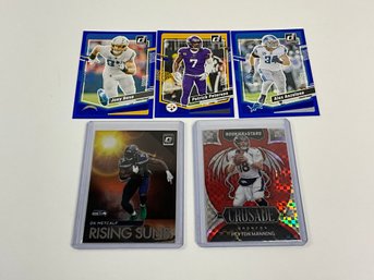 Insert Lot With Peyton Manning Rookies & Stars Prizm And DK Metcalf Optic Rising Suns