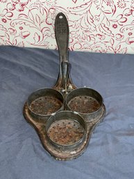 Antique Silvers Tinware 3-Egg Poacher
