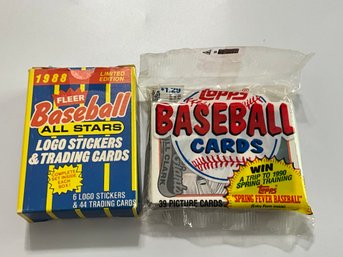1989 Topps Sealed Pack And 1988 Fleer Cards
