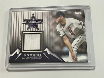 Zack Wheeler 2021 Topps All-star Stitches Relic Jersey Card