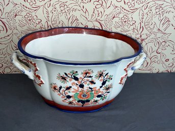 Vintage Ethan Allen RN 48864 Handcrafted In Italy Large Handled Ceramic Bowl