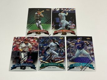 1998 Topps Finest Pre Production Cards 1-5