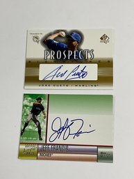 Jeff Francis And Jose Cueto Autographed Rookie Prospect Cards