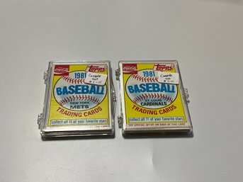 1981 Topps Mets And Cardinals Team Sets
