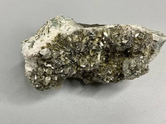 Quartz With Pyrite Cluster