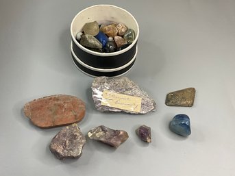 Group Of Rocks, Minerals And Polished Stones