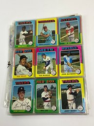 9 Pages Of Vintage Baseball Cards