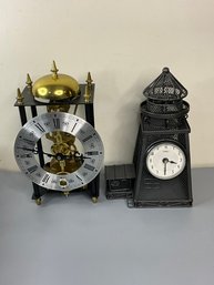 Pair Of Clocks Including A Timex Lighthouse