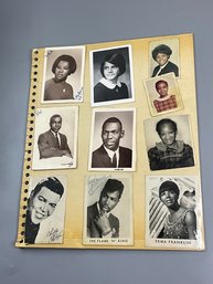 Scrapbook Page With Chubby Checkers, The Flame N King Autograph And Erma Franklin