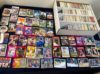 Large 4  Row Box Of Baseball Cards With A Bunch Of Stars
