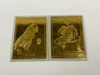 Dizzy Dean And Roy Campanella 1996 Gold Cards