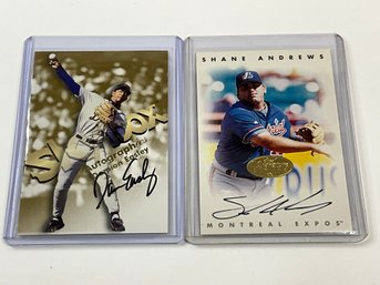 Damion Easley 1999 Skybox Autographics And Shane Andrews 1996 Leaf Signature Series Autographed Cards