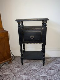 Small Wooden Black Cabinet