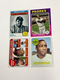 Vintage Baseball Card Lot With Ruth, Morgan, Winfield And Pitching Leaders