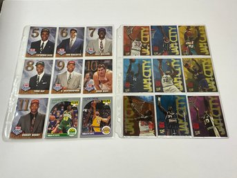 2 Pages Of Basketball Cards With Rookies And Inserts