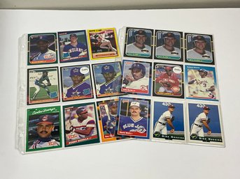 2 Pages Of 80s-90s Baseball Rookies