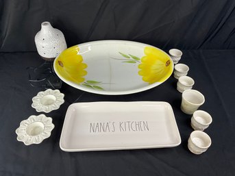 Ceramic Platters, Candle Holders And More