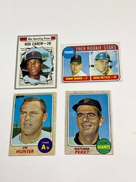 Vintage Baseball Card Lot With Carew, Perry, Hunter & Twins Rookies