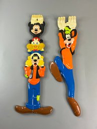 Vintage Walt Disney World Back Scratchers Mickey Donald Duck And Goofy