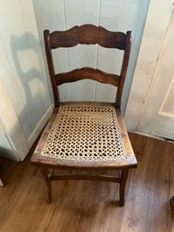 Vintage Side Chair With Canned Seating