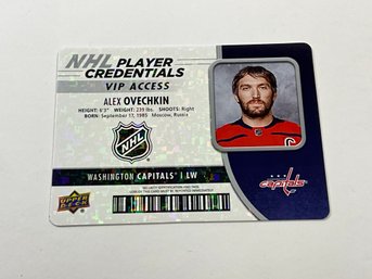 Alex Ovechkin NHL Player Credentials Insert