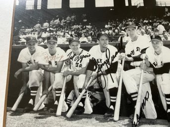 Vintage Autographed Boston Red Sox Photo With Ted Williams