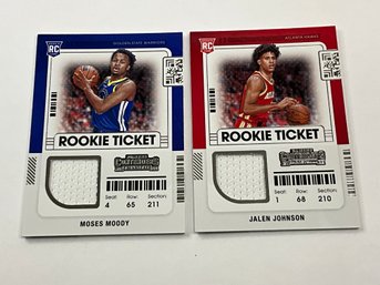 Jalen Johnson & Moses Moody Rookie Ticket Jersey Cards